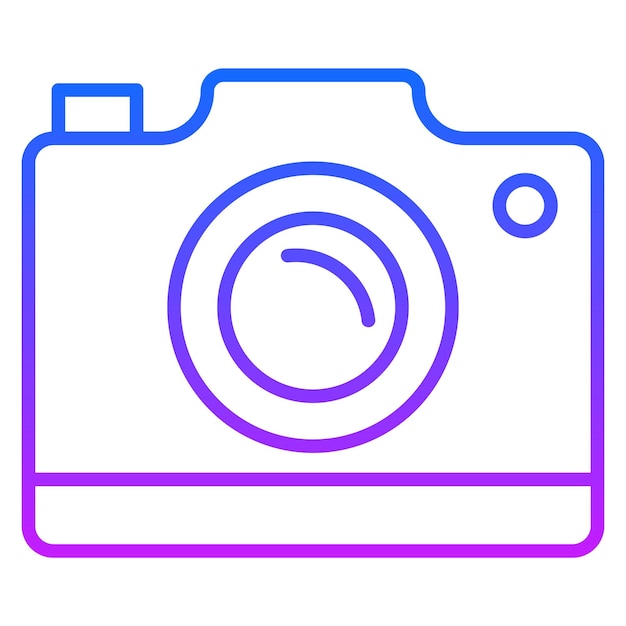 a blue and green photo of a camera with a blue and green background