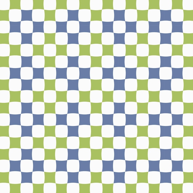 파란색과 녹색 격자 무늬 원활한 기하학적 패턴 벽지