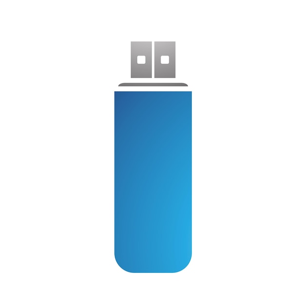 파란색과 녹색 USB 플래시 드라이브 아이콘