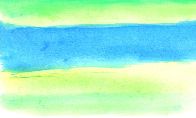 A blue and green watercolor background with a blue sky and the word sea on it