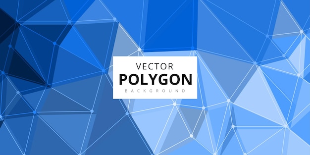 Blue Grey Polygon Pattern Multipurpose Monochrome Abstract Background Banner