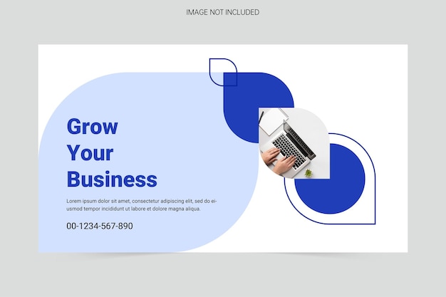 Blue grow your business facebook cover