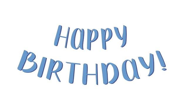 Blue happy birthday card template