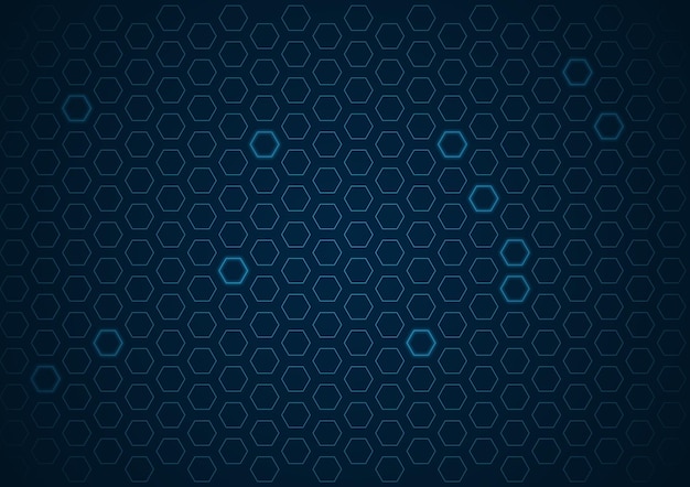 Blue hexagon geometric futuristic background