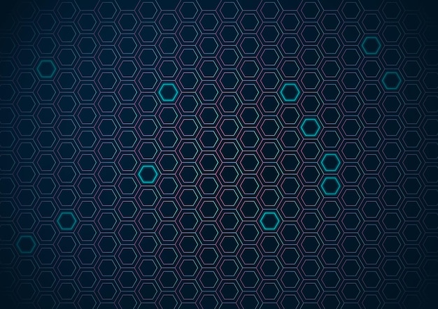 Синий шестиугольник геометрический футуристический фон