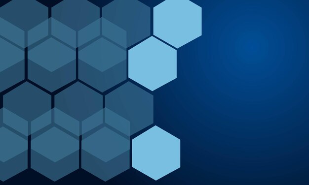 Blue hexagonal abstract technical background