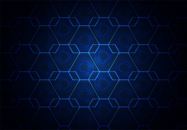 Vector blue honeycomb background