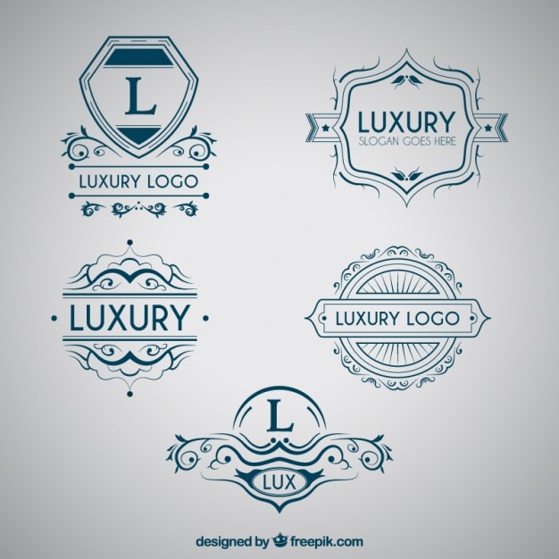 Blue hoofdletter logos