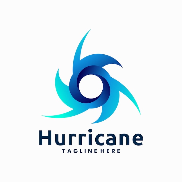 Blue Hurricane Logo Template