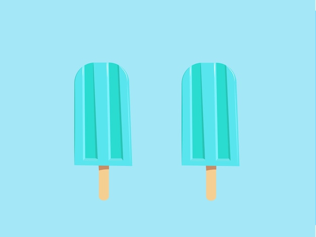 Vector blue ice cream