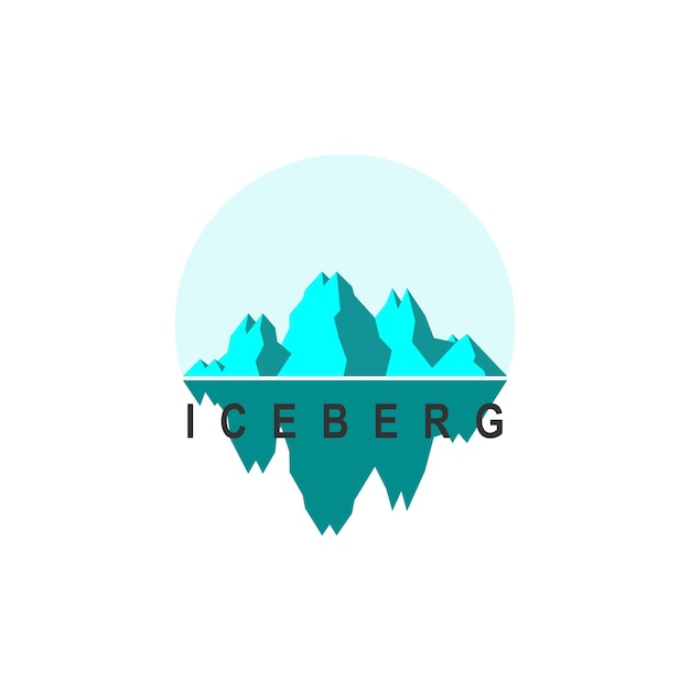 Blue iceberg logo design