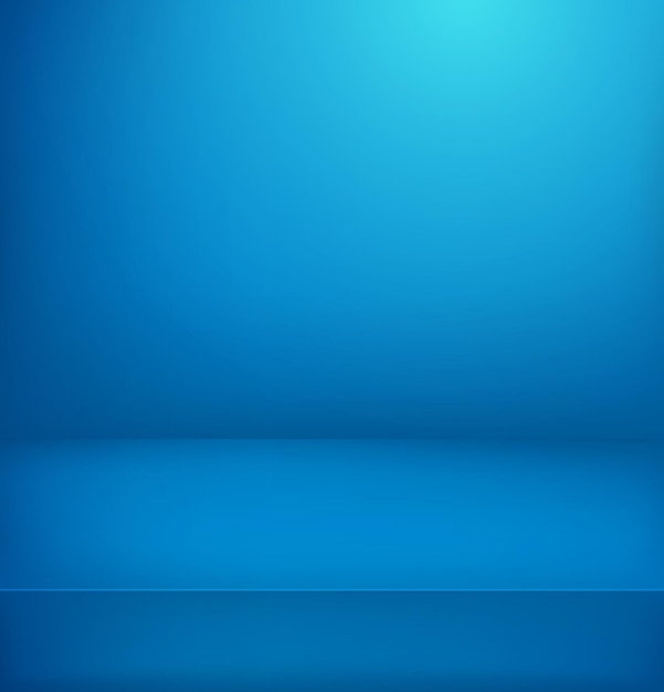 blue illuminated room.