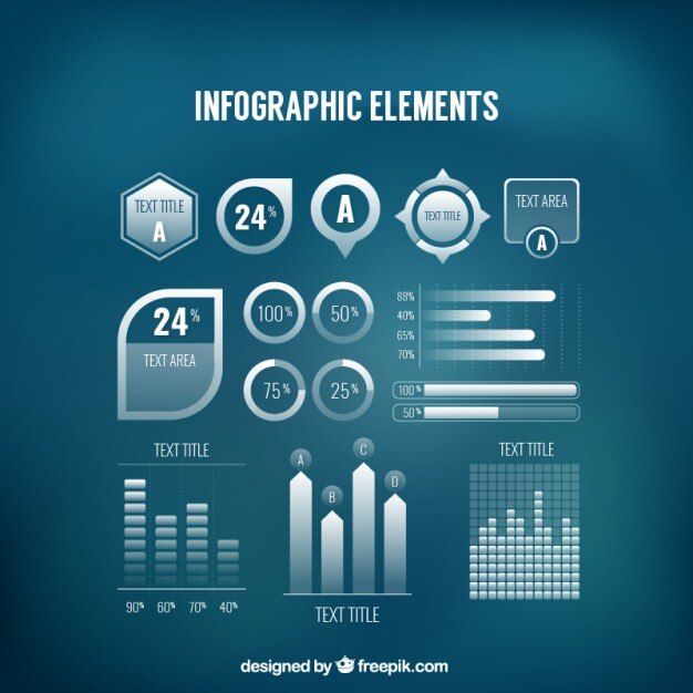 Vettore elementi infographic blu