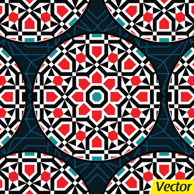 라마단 축제 디자인 패브릭 화려한 파란색 배경의 파란색 이슬람 예술 그림