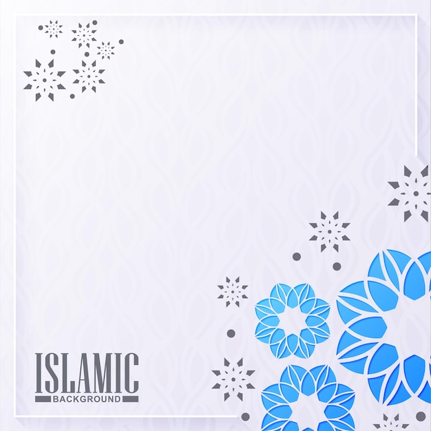 Blue islamic background with mandala style