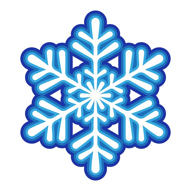 Blue isolated snowflake vector icon logo design