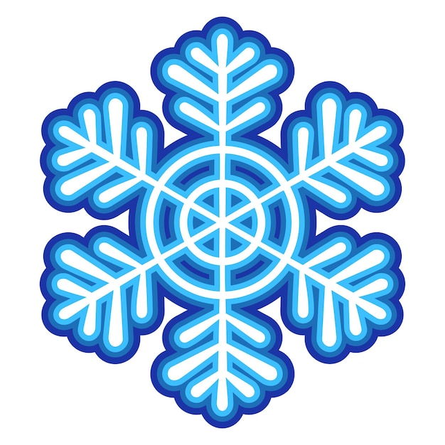 Vector blue isolated snowflake vector icon logo design