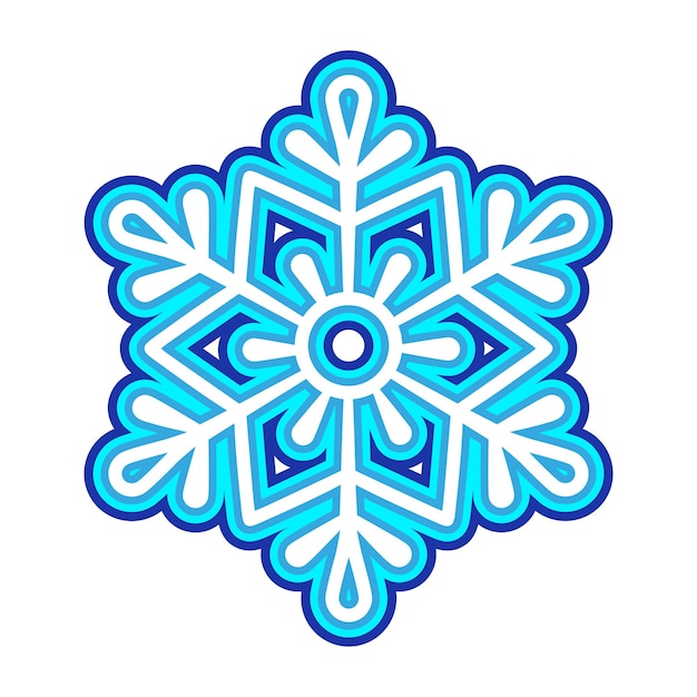 Vector blue isolated snowflake vector icon logo design