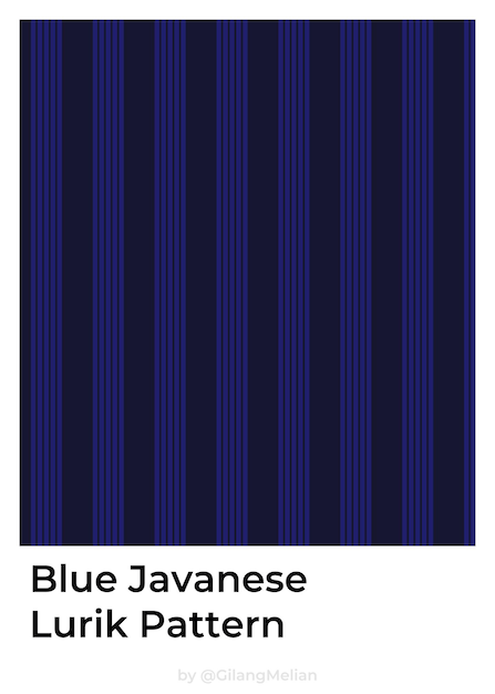 Vector blue javanese lurik mini striped