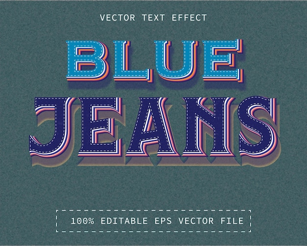 Blue jeans text effect