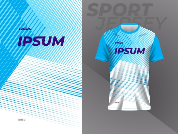 Vector blue jersey for sport shirt mockup template design