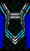 Vector blue jersey vector design