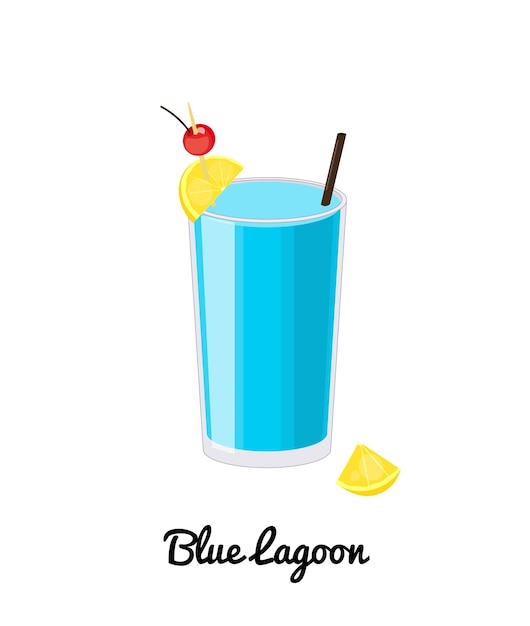 Blue lagoon cocktail