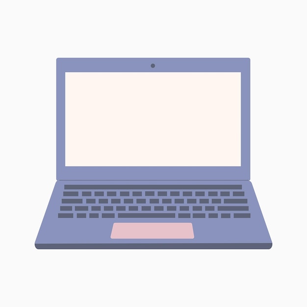 A blue laptop illustration