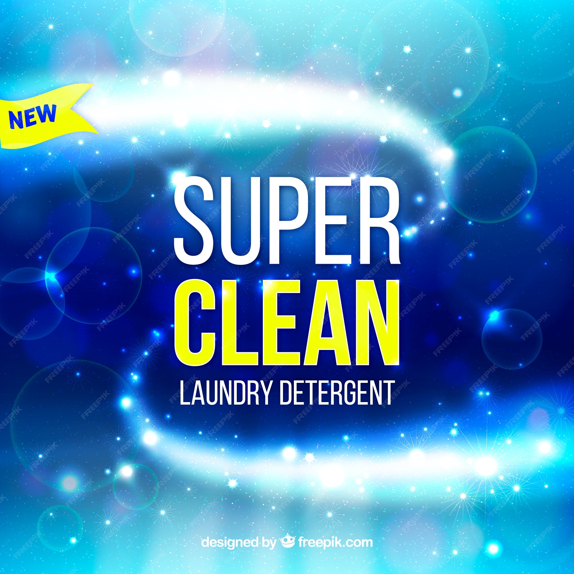 Premium Vector | Blue laundry detergent background
