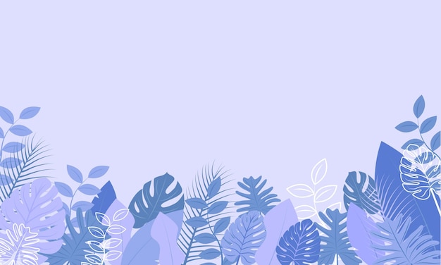 Vector blue leaf background illustration vector