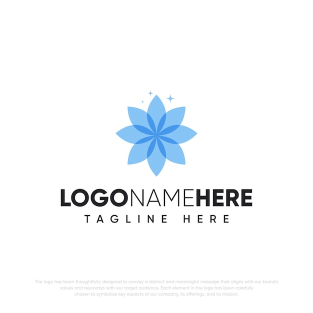 Blue Leaf eco logo design vector