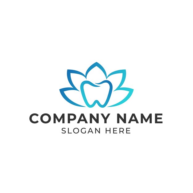 Blue leaf spa dental logo