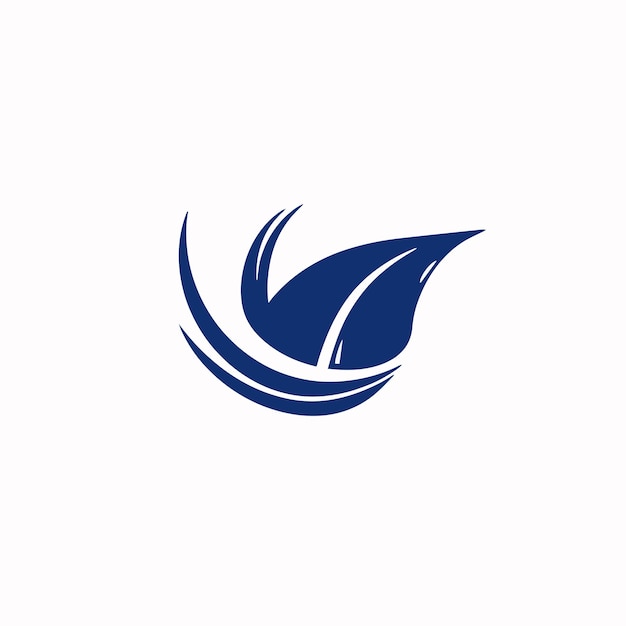 Blue leaves logo with a white background