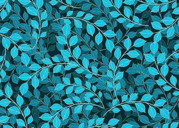 Blue leaves pattern