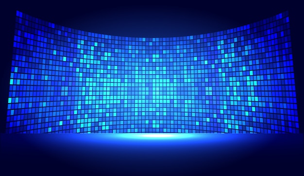 Blue led cinema screen