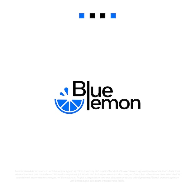 Vector blue lemon logo