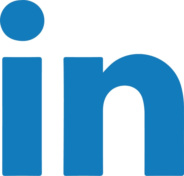 a blue letter in a white background that says linkedin