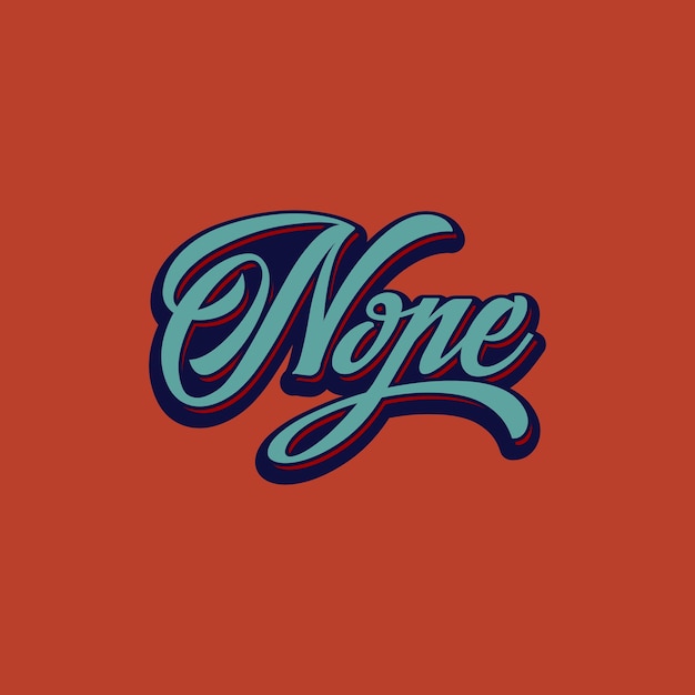 Vector blue letters that say nope on a red background