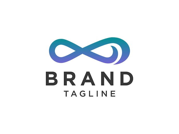 Blue Line Geometrische Infinity Logo geïsoleerd op witte achtergrond. Bruikbaar voor bedrijven en branding.