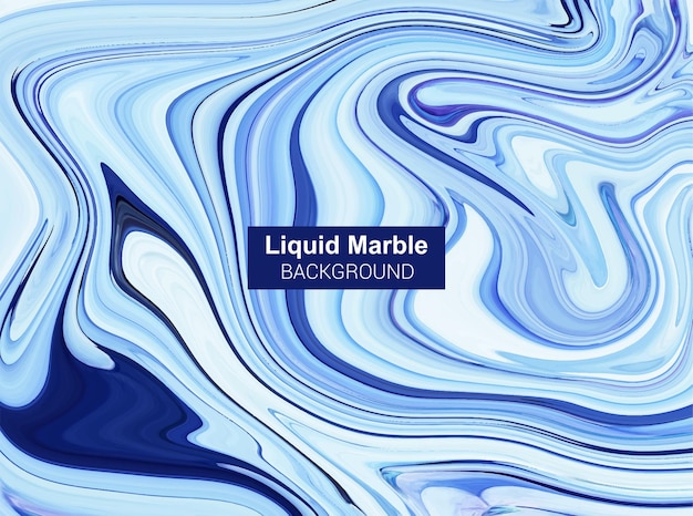 Vector blue liquid marble background