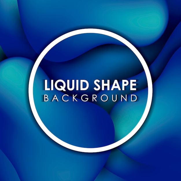 Blue liquid shape background