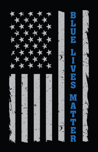 Blue Lives Matter Flag and USA Flag Stock Photo  Image of discrimination  patriotic 191923756