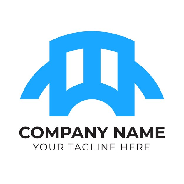 A blue logo for a company called your logo