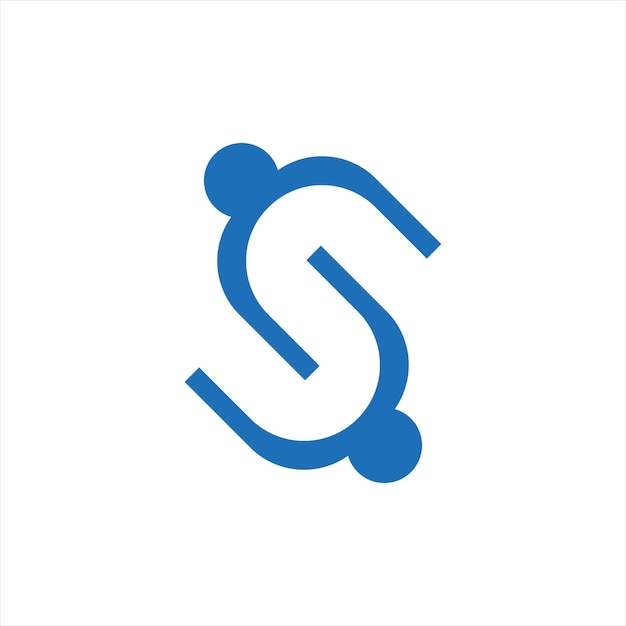 Vector a blue logo with the letter s in the middle