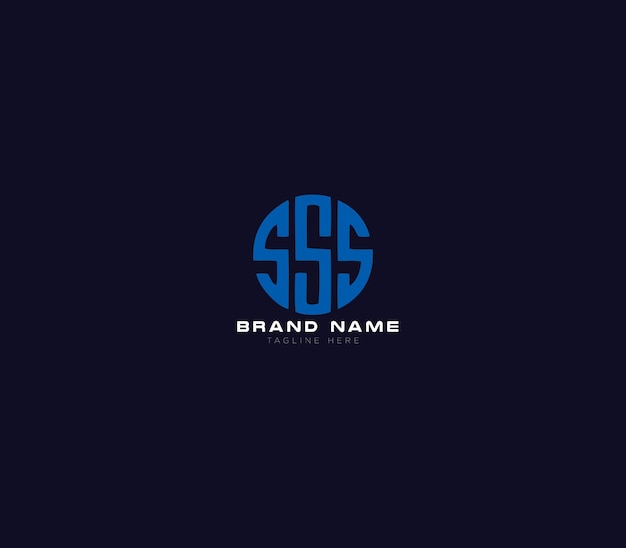 Vector blue logo with the title'sss '