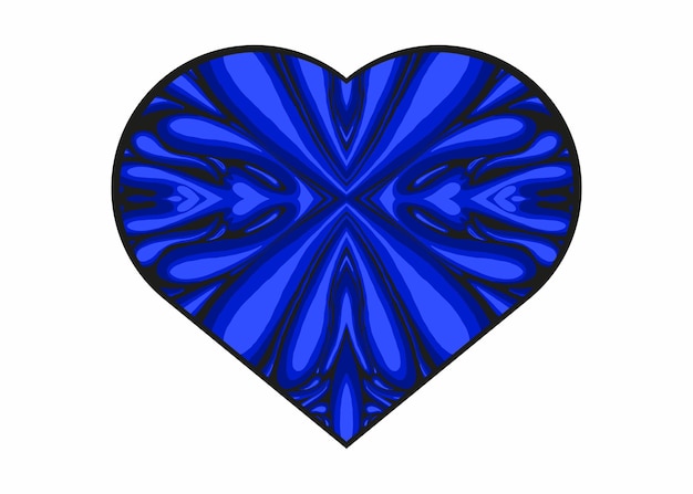 バレンタインの装飾のための青い愛の装飾ベクトルデザイン