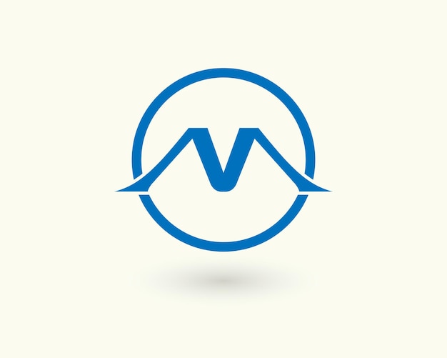 Vector a blue m logo with a white background