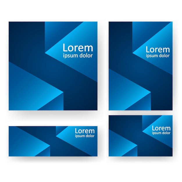 Vector blue magazine cover gradient for business print