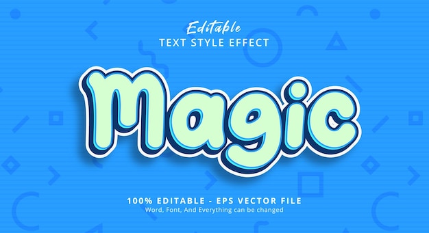 Blue Magic テキスト スタイル効果 編集可能なテキスト効果