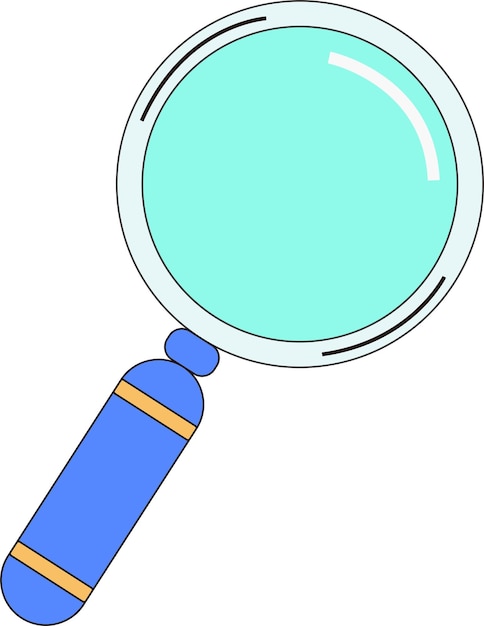 Blue Magnifying Glass Element